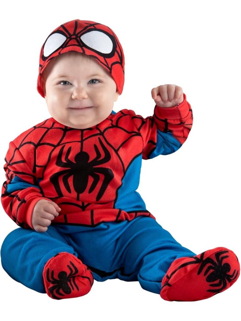 Marvel Spider-Man Official Infant Deluxe Costume - Premium Quality Minky Fabric